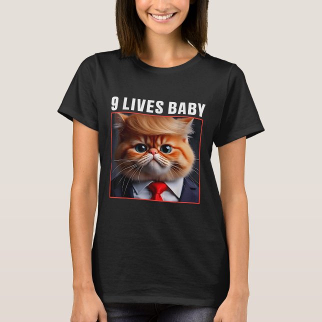 T-shirt Cat Trump 9 Vit Bébé _1 (Devant)