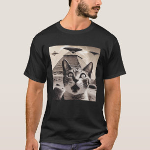 T-shirt Cat UAP Incident UFO Egypt Pyramides Aliens