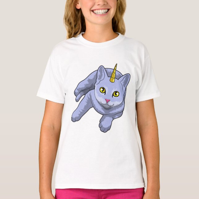 T-shirt Cat Unicorn (Devant)