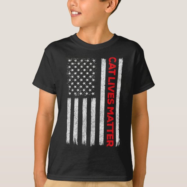 T-shirt Cat vit un problème Trump 2024 (Devant)