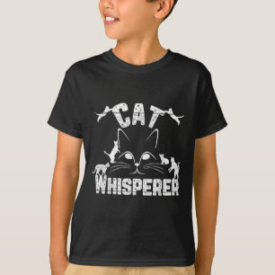 T-shirt Cat Whisperer Drôle Amoureux des chats Kitty Face