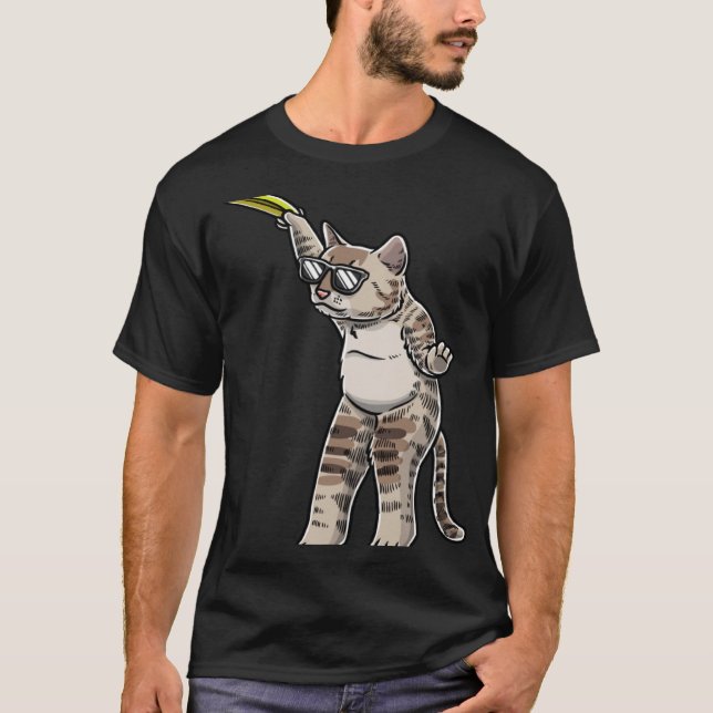 T-shirt Cat With Frisbee Disc Frisbee Player Thrower Disc  (Devant)