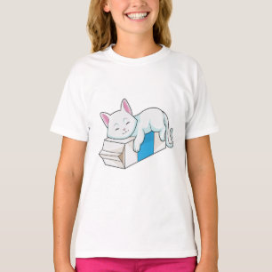 T-shirt Cat with Milk