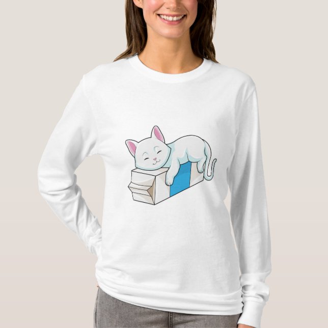 T-shirt Cat with Milk (Devant)
