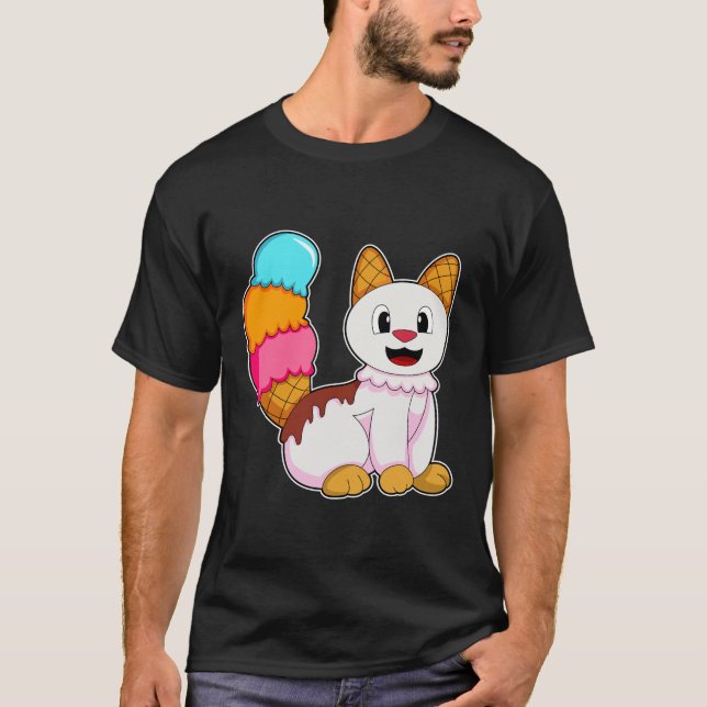 T-shirt Cat with popsicle (Devant)