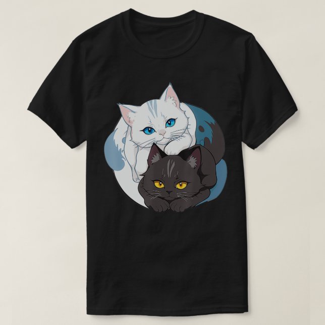 T-shirt Cat Yin Yang (Design devant)