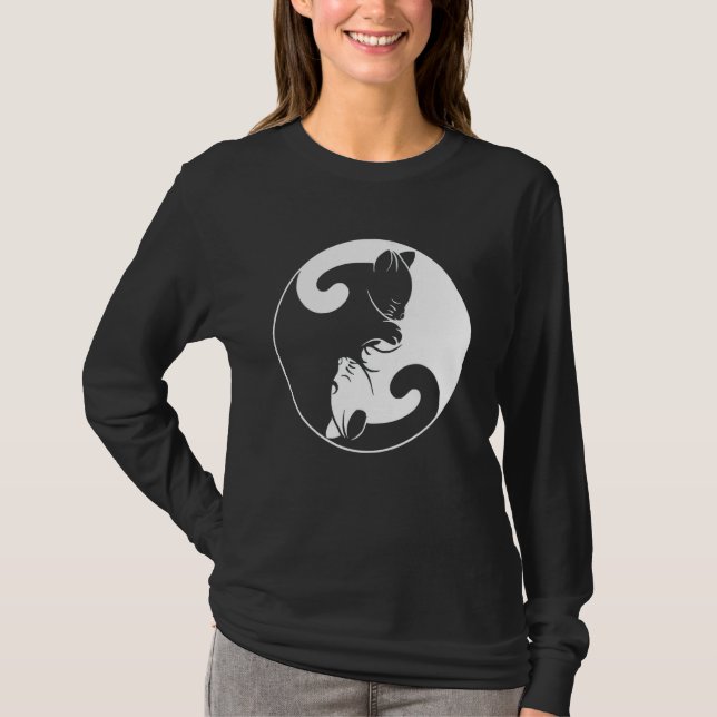 T-shirt Cat Ying and Yang  1 (Devant)