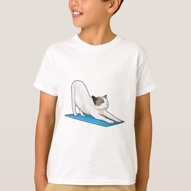 T-shirt Cat Yoga Méditation Fitness (Devant)