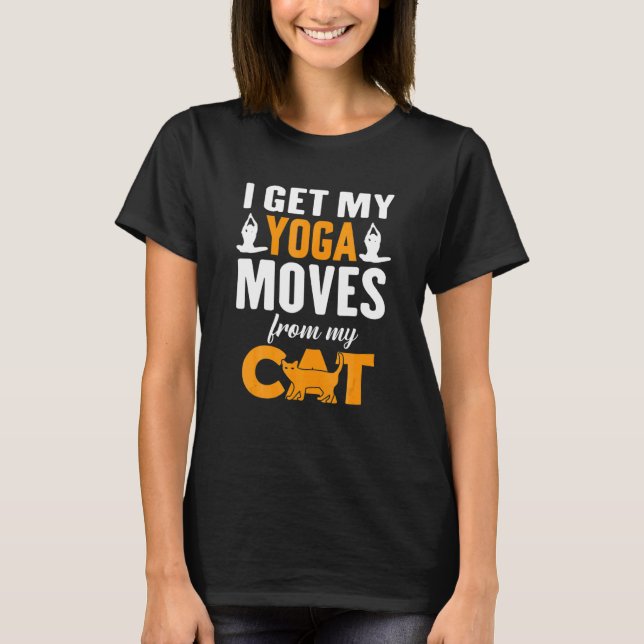 T-shirt Cat Yoga Namaste Yoga Instructor Yoga Moves From M (Devant)