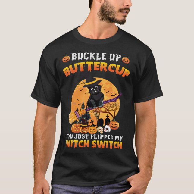 T-shirt Cat You Just Flipped my Witch Switch Mens Womens K (Devant)
