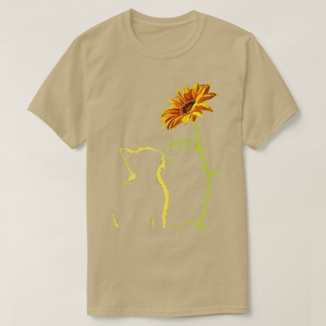 T-shirt Cat you my sunshine Sunflower Amoureux de les chat (Design devant)