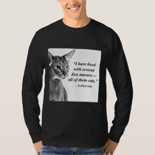 T-shirt Cat Zen Master Eckhart Tolle