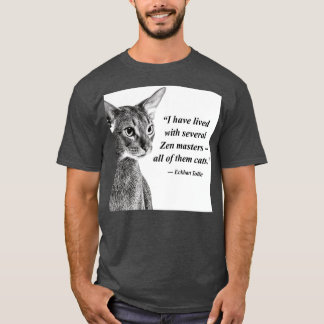 T-shirt Cat Zen Master Eckhart Tolle