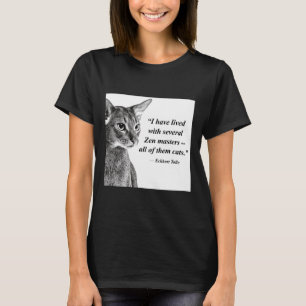 T-shirt Cat Zen Master Eckhart Tolle