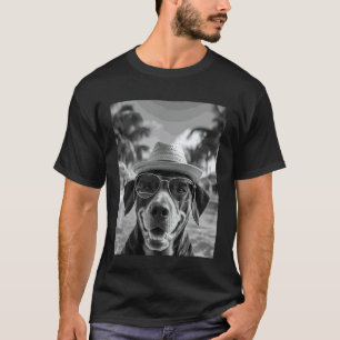 T-shirt Catahoula léopard chien drôle selfie été vacance