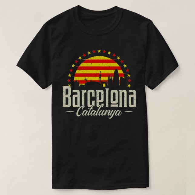 T-shirt Catalogne Ciudad Condal Catalunya Barcelone Pullo (Design devant)