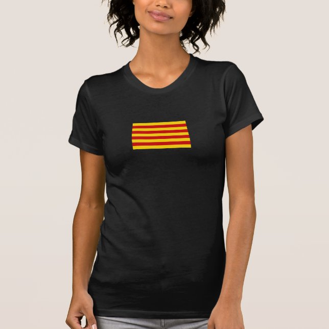 T-shirt Catalogne Drapeau & Catalan - La Senyera mode (Devant)