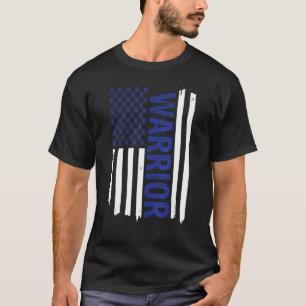 T-shirt Catalogue bleu du guerrier de sensibilisation à l'