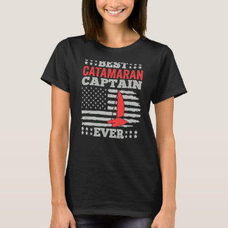 T-shirt Catamaran Capitaine de voile Meilleur Catamaran Ca