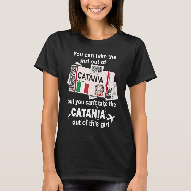 T-shirt Catania Boarding Pass  Catania Girl  Catania (Devant)
