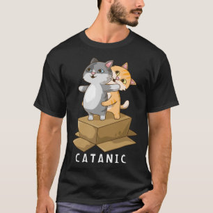 T-shirt CATANIQUE Chat Kitten Parodie Croisière Vacances b