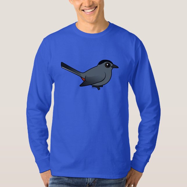T-shirt Catbird gris de Birdorable (Devant)