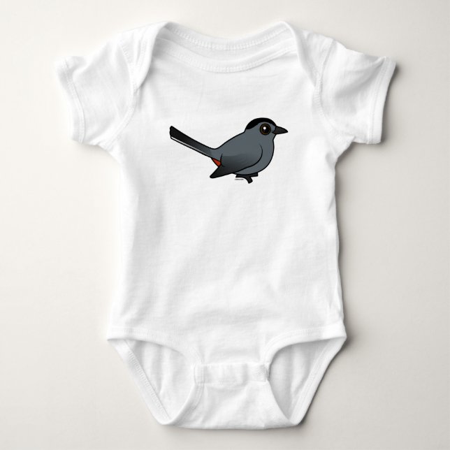 T-shirt Catbird gris de Birdorable (Devant)