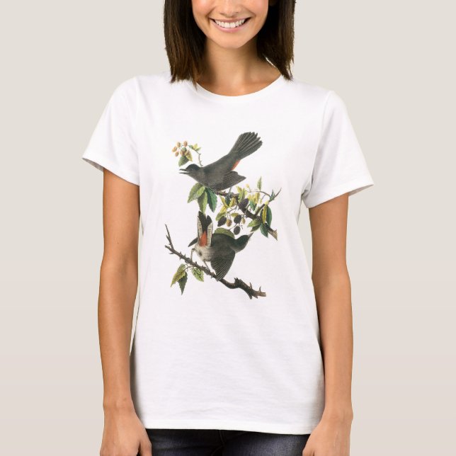 T-shirt Catbird gris par Audubon (Devant)