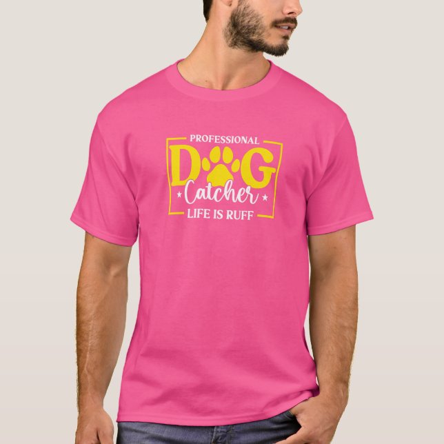 T-shirt Catch de chien professionnel Aco Animal Control Of (Devant)
