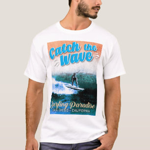 T-shirt Catch the Wave - Le paradis du surf