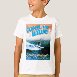 T-shirt Catch the Wave - Le paradis du surf