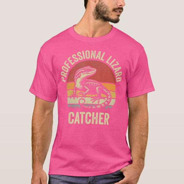 T-shirt Catcher professionnel Lizard Funny Gecko Lizard Hu (Devant)