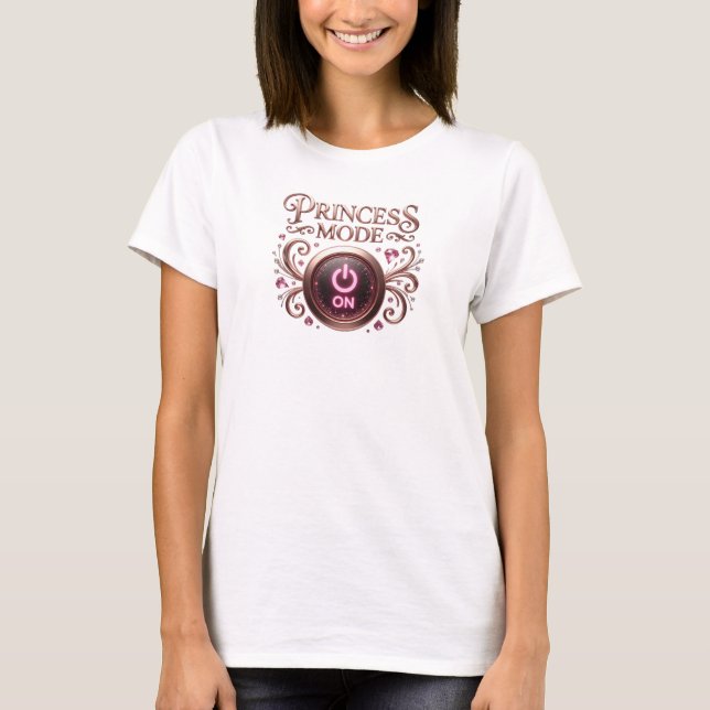 T-shirt Catchy Red PRINCESS MODE Statement (Devant)