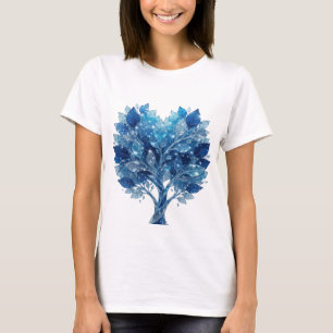 T-shirt Catchy Silver BLUE ICE TREE Slogan