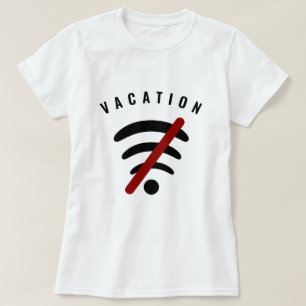 T-shirt Catchy Texte de Vacances Hors Ligne