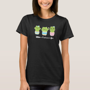 T-shirt Catcus femmes Mens Cactus Plante Chat Catus Plante