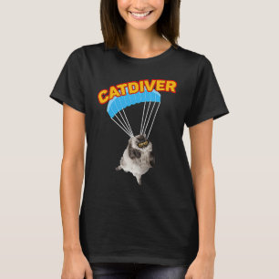 T-shirt Catdiver de plongée en chats Skydiver Parapente Sk