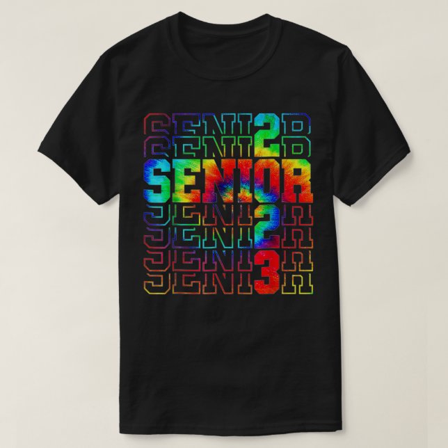 T-shirt Catégorie de diplômés supérieurs de 2023 Tie Dye S (Design devant)