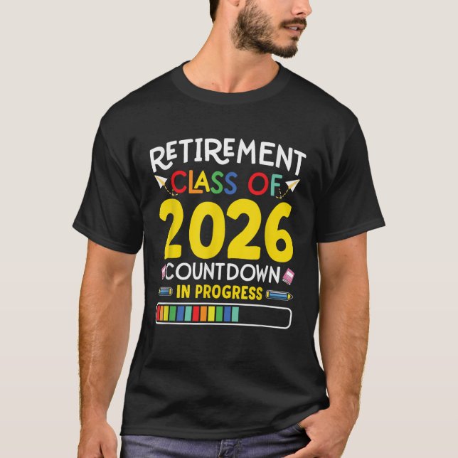 T-shirt Catégorie De Retraite De 2026 Compte À rebours En  (Devant)