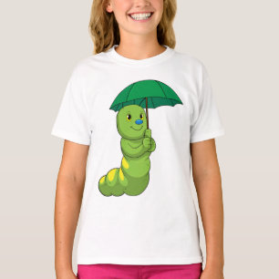 T-shirt Caterpillar à la pluie avec parapluie