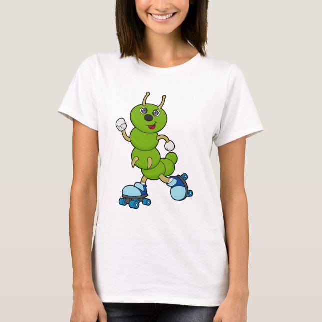 T-shirt Caterpillar à Patinage en ligne avec patins à roul (Devant)