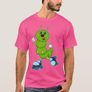 T-shirt Caterpillar à Patinage en ligne avec patins à roul