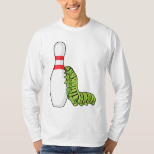 T-shirt caterpillar at bowling with bowling pin