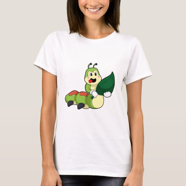 T-shirt Caterpillar avec feuille (Devant)