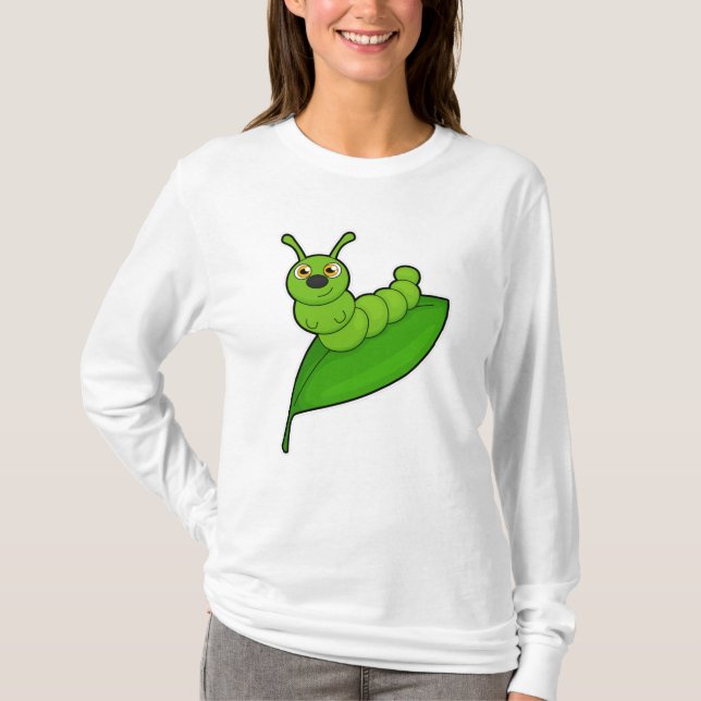 T-shirt Caterpillar avec feuille (Devant)