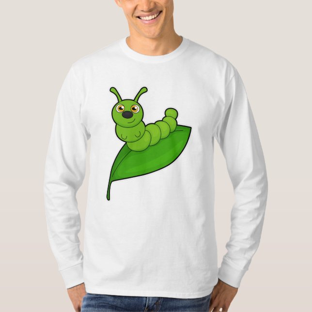 T-shirt Caterpillar avec feuille (Devant)