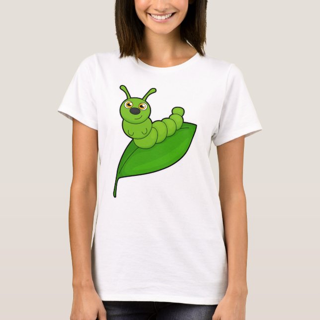 T-shirt Caterpillar avec feuille (Devant)