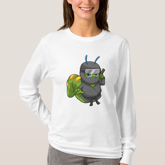 T-shirt Caterpillar comme Ninja avec épée (Devant)