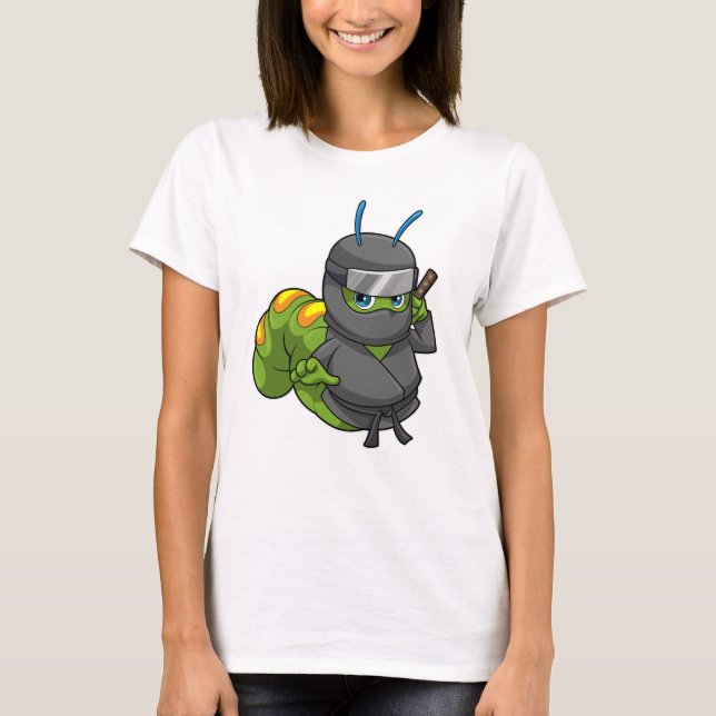 T-shirt Caterpillar comme Ninja avec épée (Devant)