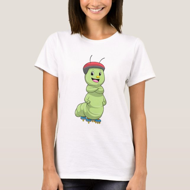 T-shirt Caterpillar comme Patineur en ligne avec Roller sk (Devant)